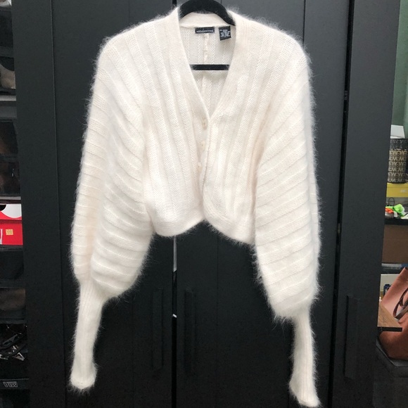 Cropped Angora Sweater 